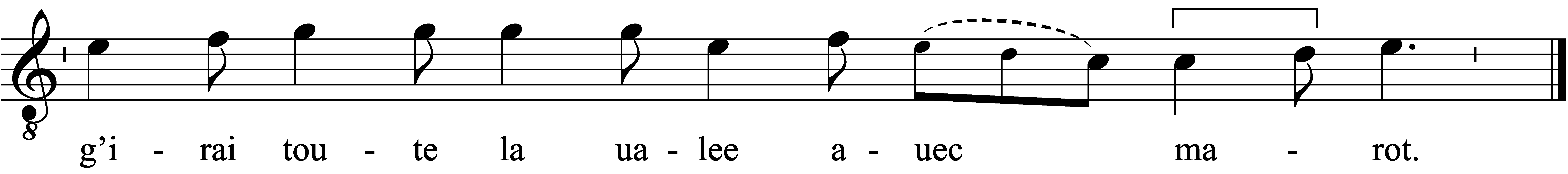 Refrain musical notation